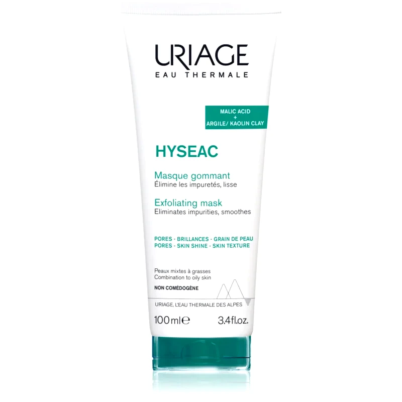 Uriage Uriage Hyséac Exfoliating Mask απολεπιστική μάσκα για μικτή και λιπαρή επιδερμίδα 100 ml