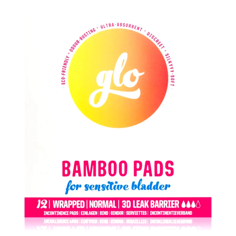 FLO FLO GLO Bamboo Normal σερβιέτες ακράτειας με φτερά 12 τμχ