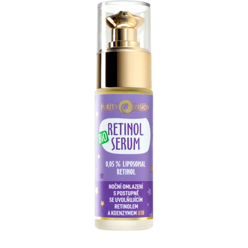 Purity Vision Purity Vision BIO Retinol ορός νύχτας για επιβράδυνση της γήρανσης του δέρματος 30 ml