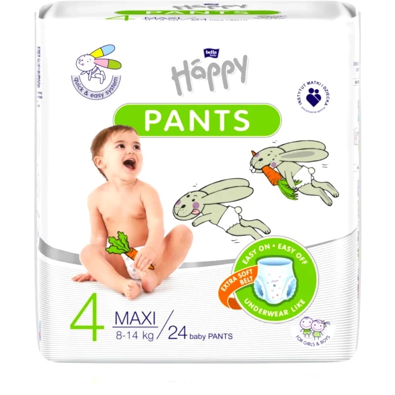 Bella Baby Happy Bella Baby Happy Pants SIze 4 Maxi πάνα - βρακάκι μιας χρήσης 8-14 kg 24 τμχ