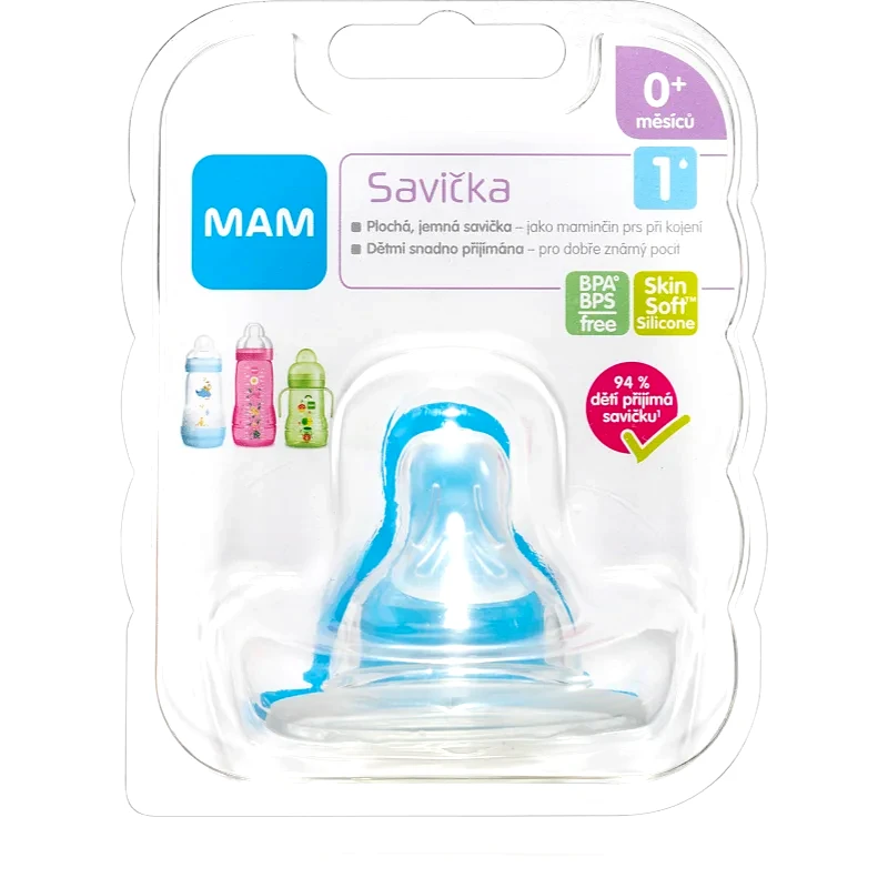 MAM MAM Baby Bottles Teat V1 θηλή μπιμπερό Slow Flow 0m+ 1 τμχ