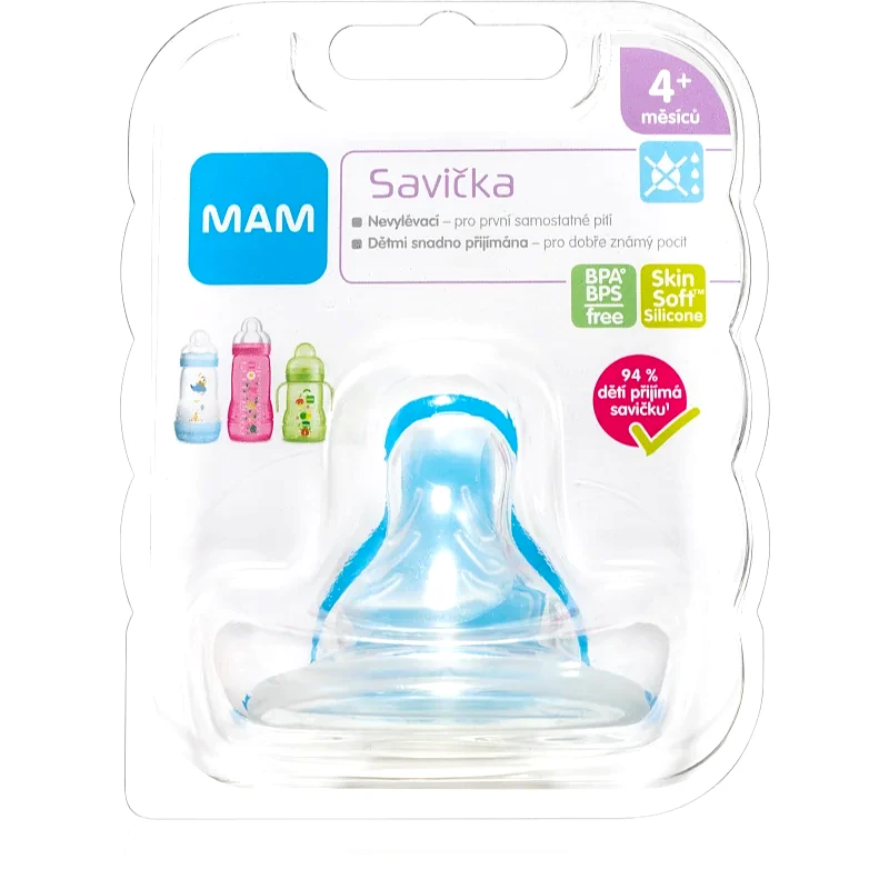 MAM MAM Baby Bottles Teat Spill-free θηλή μπιμπερό 4m+ 1 τμχ