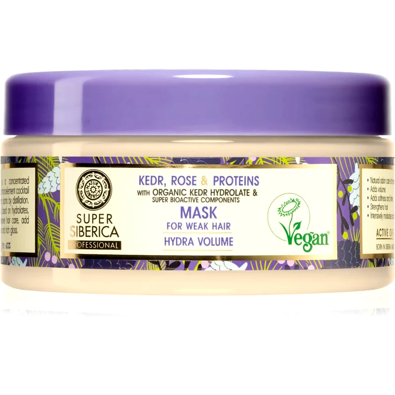 Natura Siberica Natura Siberica Kedr, Rose & Protein μάσκα για αδύναμα μαλλιά 300 ml