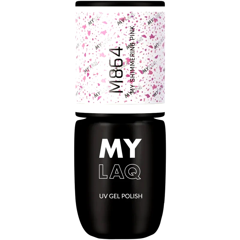 MYLAQ MYLAQ UV Gel Polish τζελ βερνίκι νυχιών απόχρωση My Shimmering Pink 5 ml