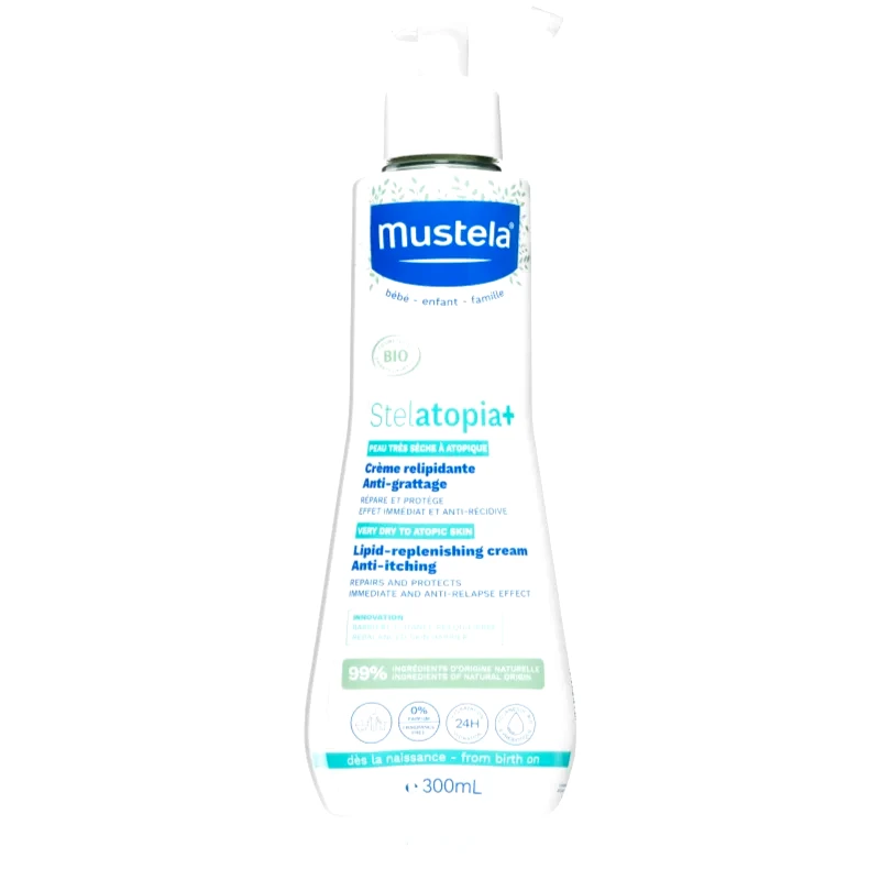 Mustela Mustela BIO Stelatopia+ καταπραϋντική κρέμα για παιδιά από τη γέννηση 300 ml