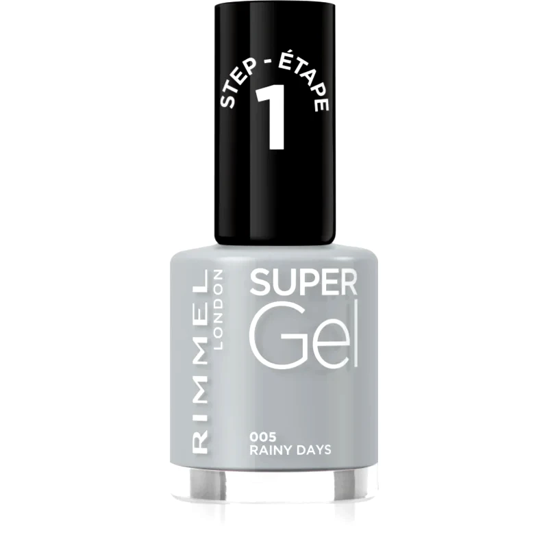 Rimmel Rimmel Super Gel τζελ βερνίκι νυχιών χωρίς τη χρήση των UV/LED λαμπτήρων απόχρωση 005 Rainy Days 12 ml
