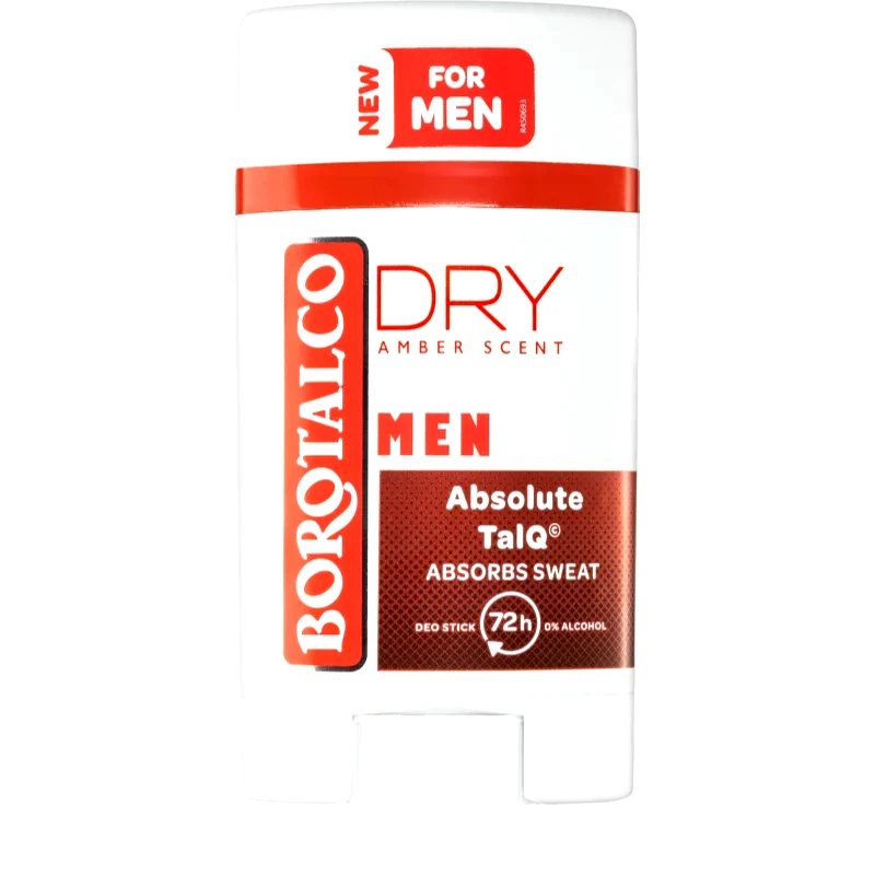 Borotalco Borotalco MEN Dry στερεό αποσμητικό 72 ώρες για άντρες Amber Scent 40 ml
