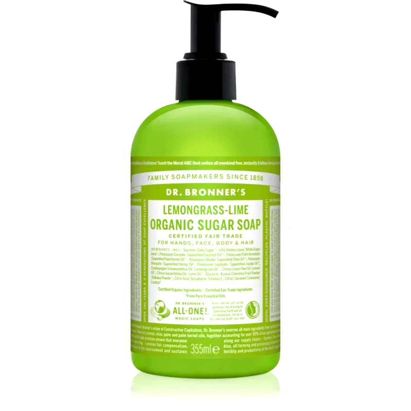 Dr. Bronner’s Dr. Bronner’s Lemongrass & Lime υγρό σαπούνι για σώμα και μαλλιά 355 ml