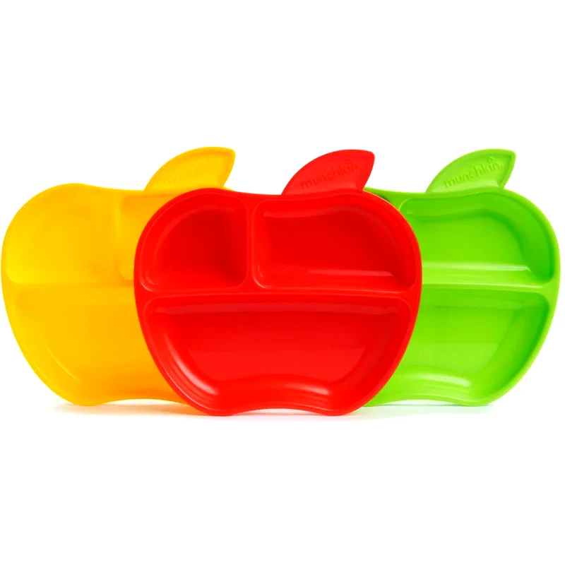 Munchkin Munchkin Apple πιάτο με χωρίσματα 6 m+ 3 τμχ