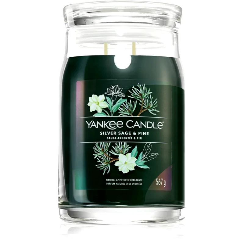Yankee Candle Yankee Candle Silver Sage & Pine αρωματικό κερί Υπογραφή 567 γρ