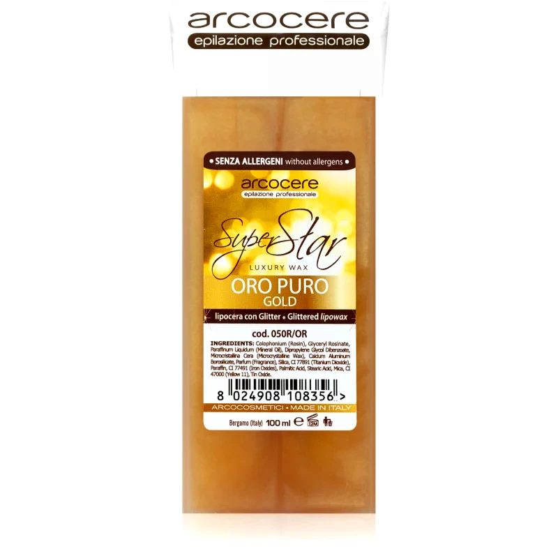 Arcocere Arcocere Professional Wax Oro Puro Gold Κερί Αποτρίχωσης με στρας ανταλλακτική γέμιση 100 ml