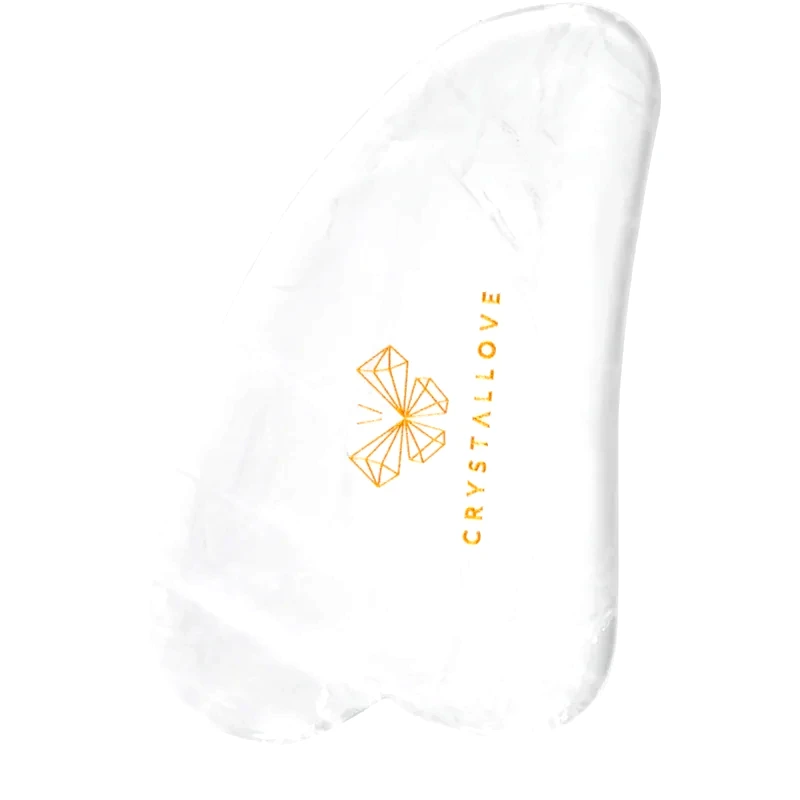 Crystallove Crystallove Clear Quartz Gua Sha οδηγίες για μασάζ 1 τμχ