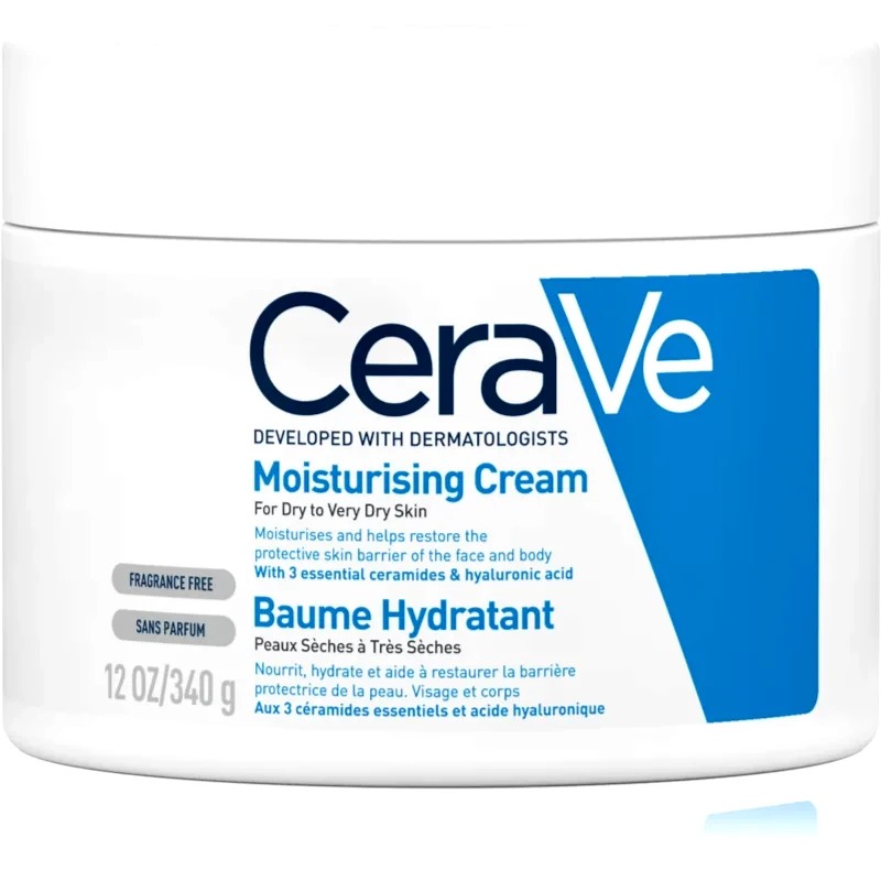CeraVe CeraVe Moisturizers ενυδατική κρέμα για σώμα και πρόσωπο για ξηρό έως πολύ ξηρό δέρμα 340 γρ