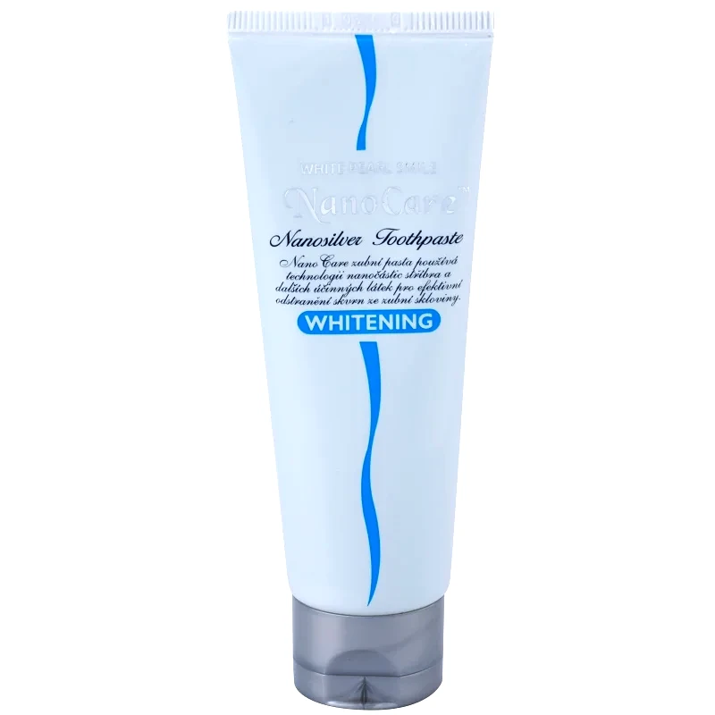White Pearl White Pearl NanoCare Whitening οδοντόκρεμα με νανοσωματίδια ασημιού κατά των κηλίδων στο σμάλτο 100 γρ