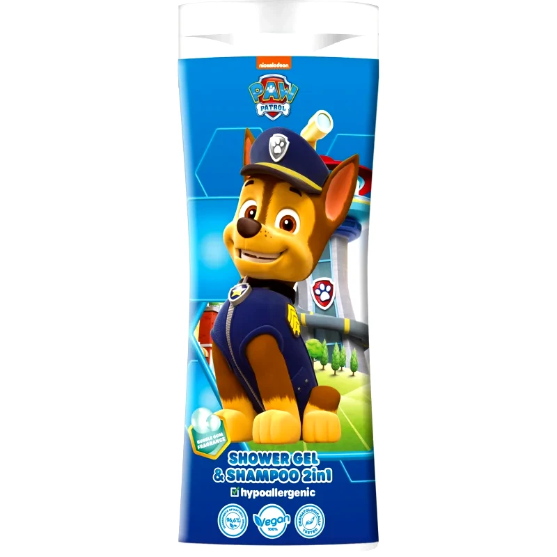 Nickelodeon Nickelodeon Paw Patrol Shower gel& Shampoo 2in1 σαμπουάν και αφρόλουτρο για παιδιά Bubble Gum 300 ml