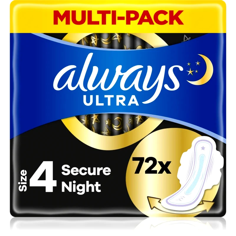 Always Always Ultra Secure Night σερβιέτες 72 τμχ