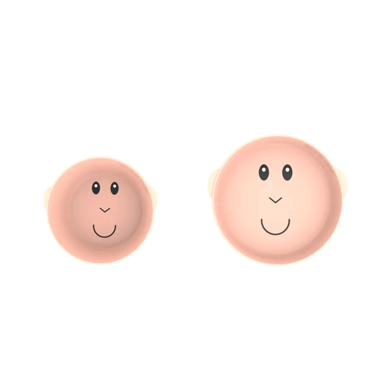 Matchstick Monkey Matchstick Monkey Monkey Plate & Bowl σετ φαγητού για παιδιά Dusty Pink 1 τμχ