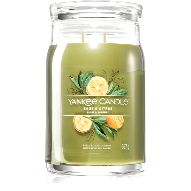 Yankee Candle Yankee Candle Sage & Citrus αρωματικό κερί Υπογραφή 567 γρ