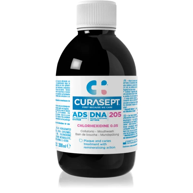 Curasept Curasept ADS DNA 205 στοματικό διάλυμα για ολοκληρωμένη προστασία των δοντιών 200 ml