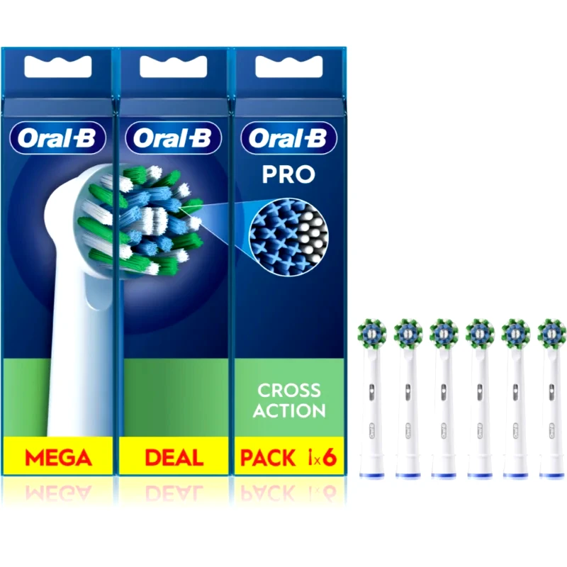 Oral B Oral B PRO Cross Action ανταλλακτική κεφαλή για οδοντόβουρτσα 6 τμχ