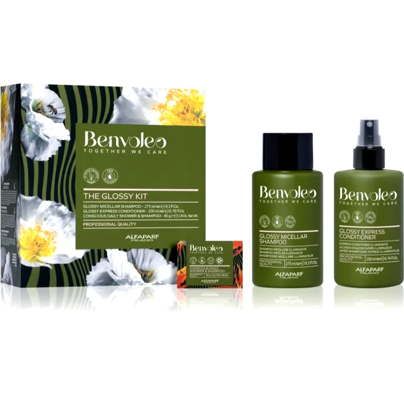 Alfaparf Milano Alfaparf Milano Benvoleo Glossy σετ δώρου Για λάμψη και απαλότητα μαλλιών