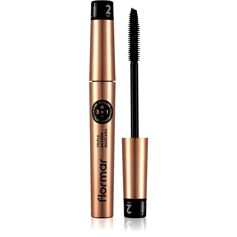 flormar flormar Triple Action Mascara θρεπτική μάσκαρα 3 σε 1 8 ml