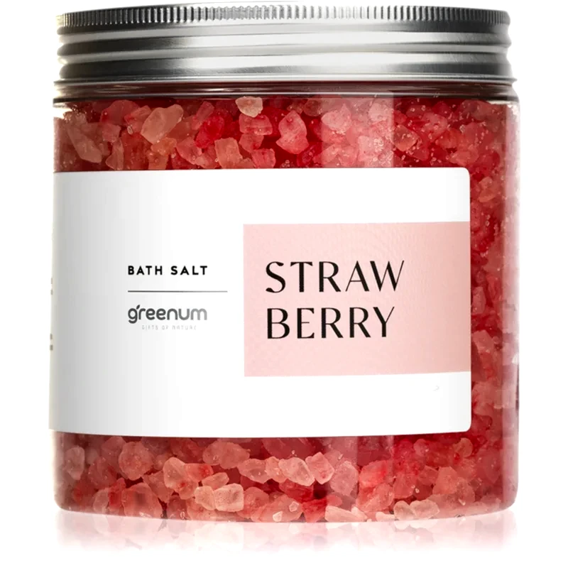 Greenum Greenum Strawberry αλάτι λουτρού 600 γρ