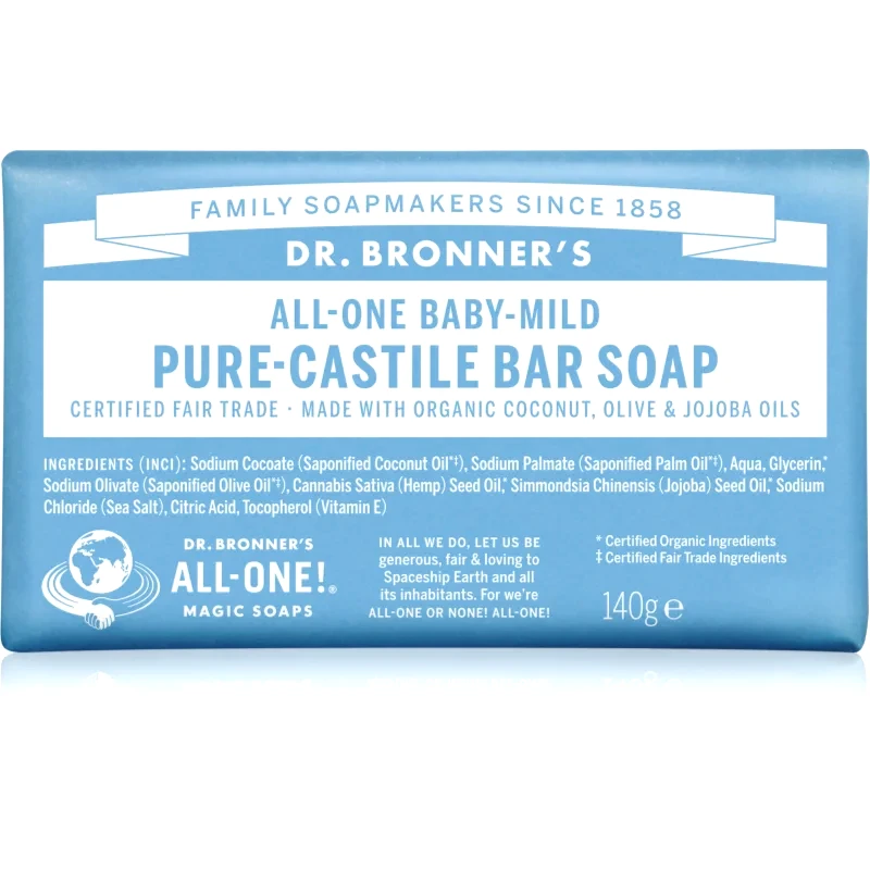Dr. Bronner’s Dr. Bronner’s Baby-Mild Μπάρα σαπουνιού χωρίς άρωμα 140 γρ