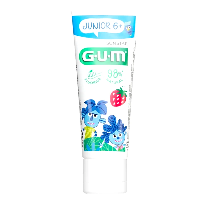 G.U.M G.U.M Junior 6+ οδοντικό τζελ για τα παιδιά γεύση Strawberry 50 ml