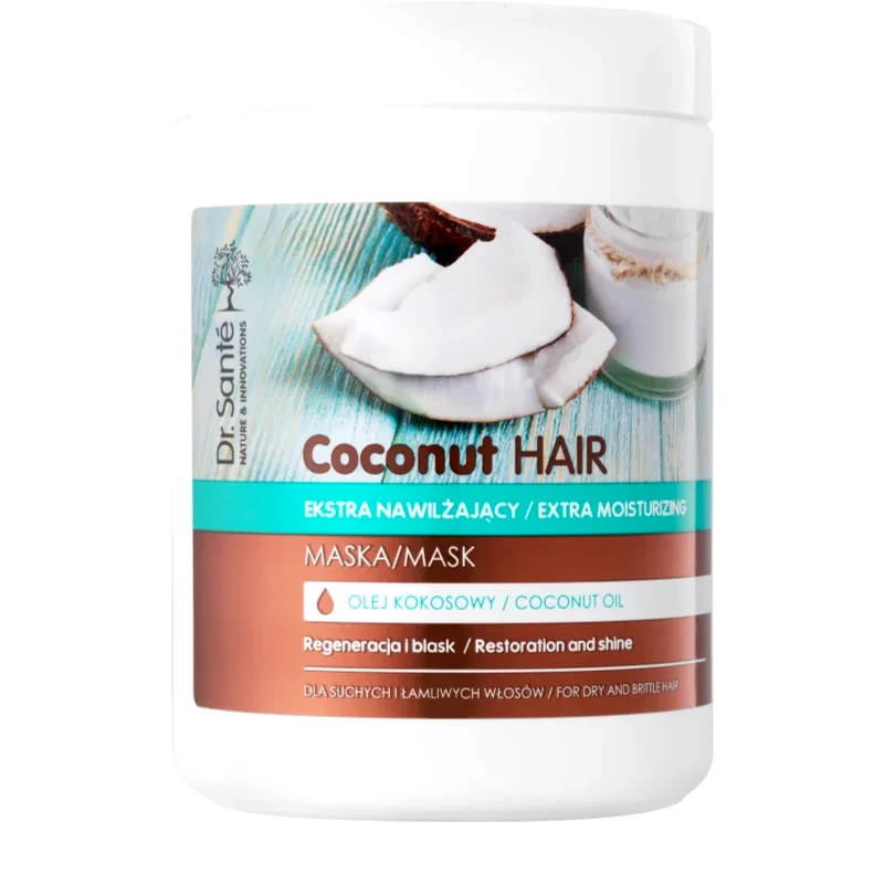 Dr. Santé Dr. Santé Coconut ενυδατική μάσκα λάμψη για ξηρά και εύθρασατα μαλλιά 1000 ml