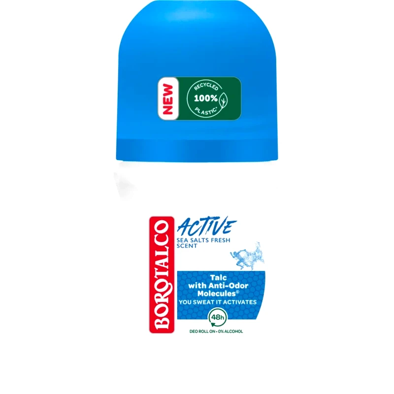Borotalco Borotalco Active Sea Salts Αποσμητικό roll-on με 48 - ώρη προστασία 50 ml