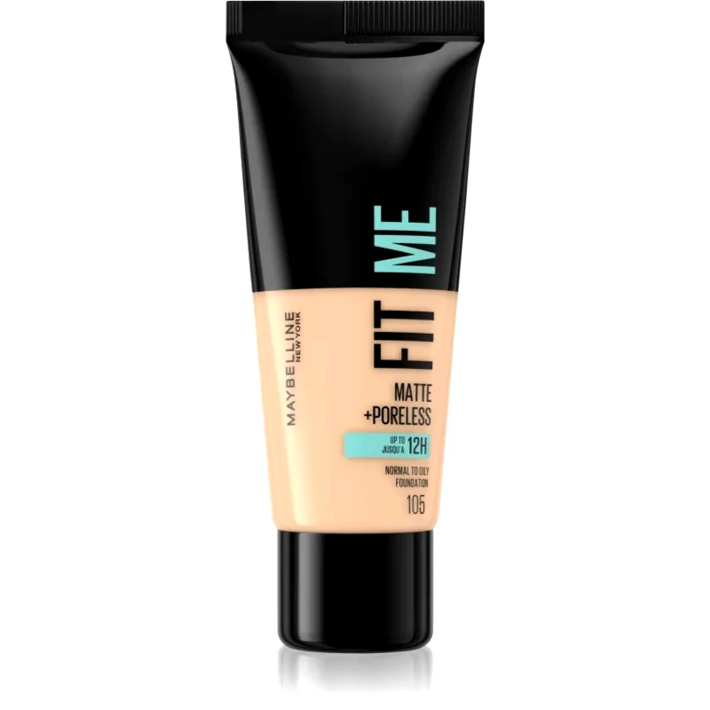 MAYBELLINE NEW YORK MAYBELLINE NEW YORK Fit Me! Matte+Poreless Ματ μεικ απ για κανονική προς λιπαρή επιδερμίδα απόχρωση 105 Natural Ivory 30 ml
