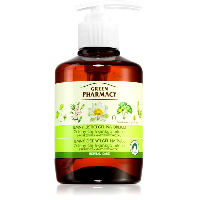 Green Pharmacy Green Pharmacy Green Tea Face Wash απαλό καθαριστικό τζελ για μικτή και λιπαρή επιδερμίδα 270 ml