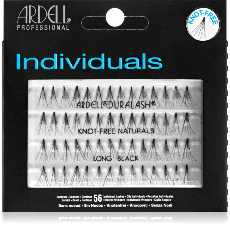 Ardell Ardell Individuals αυτοκόλητες βλεφαρίδες σε τουφάκια χωρίς κόμπο Long Black 56 τμχ
