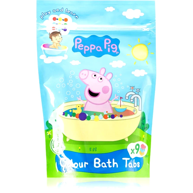 Peppa Pig Peppa Pig Colour Bath Tabs Χρωματισμένες αφρίζουσες ταμπλέτες μπάνιου 9x16 γρ