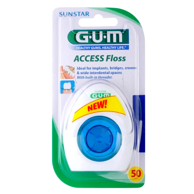 G.U.M G.U.M Access Floss οδοντικό νήμα για σιδεράκια και οδοντικά εμφυτεύματα 50 τμχ