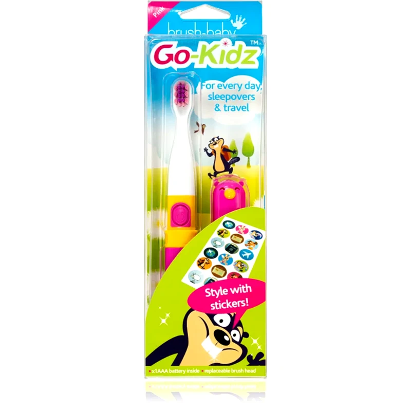 Brush Baby Brush Baby Go-Kidz οδοντόβουρτσα μπαταρίας από 3 ετών Pink/Blue 1 τμχ
