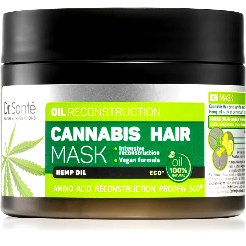 Dr. Santé Dr. Santé Cannabis αναγεννητική μάσκα για κατεστραμμένα μαλλιά 300 ml