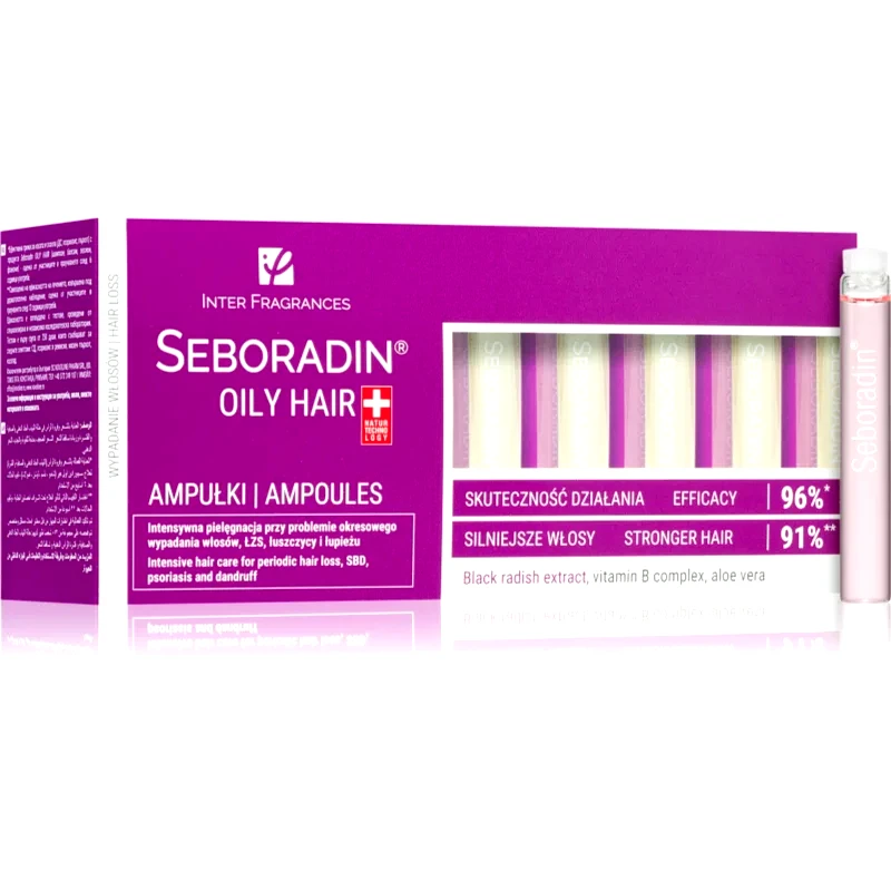 Seboradin Seboradin Oily Hair αμπούλα κατά της πιτυρίδας και της τριχόπτωσης 14x5,5 ml