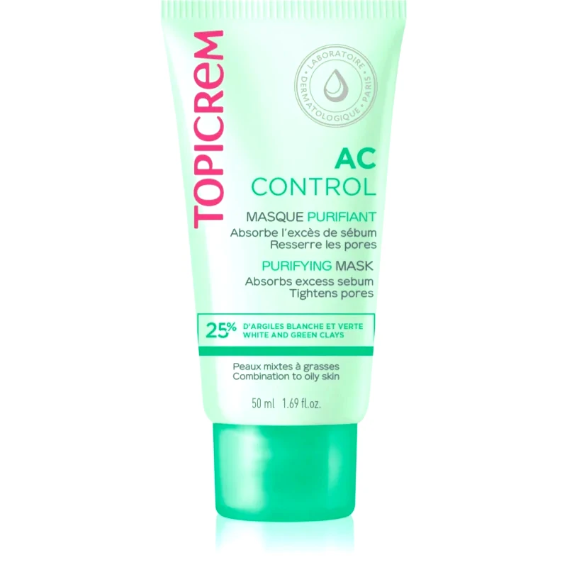 Topicrem Topicrem AC Purifying Mask μάσκα για βαθύ καθαρισμό για μικτή και λιπαρή επιδερμίδα 50 ml