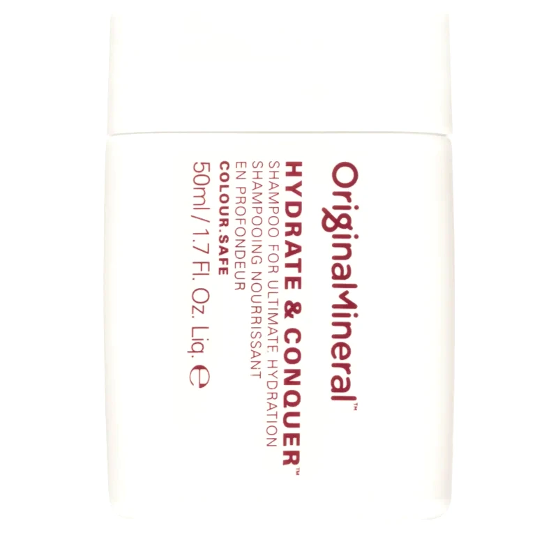 Original & Mineral Original & Mineral Hydrate & Conquer ενυδατικό σαμπουάν για ξηρά,κατεσραμμένα και χημικά επεξεργαζμένα μαλλιά 50 ml