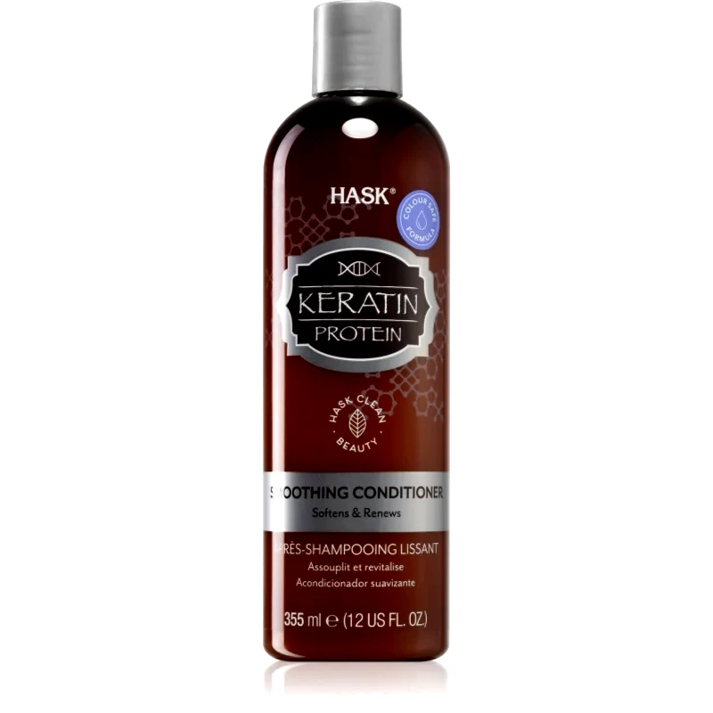 HASK HASK Keratin Protein λειαντικό μαλακτικό για κατεστραμμένα, χημικά επεξεργασμένα μαλλιά 355 ml