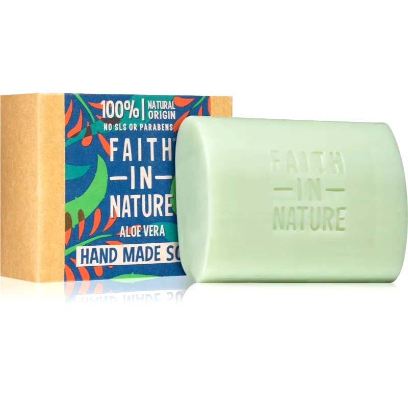 Faith In Nature Faith In Nature Hand Made Soap Aloe Vera φυσικό στερεό σαπούνι με αλόη βέρα 100 γρ