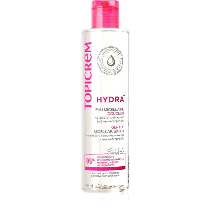 Topicrem Topicrem UH FACE Gentle Micellar Water απαλό καθαριστικό μικυλλιακό νερό για ευαίσθητη επιδερμίδα και μάτια 200 μλ
