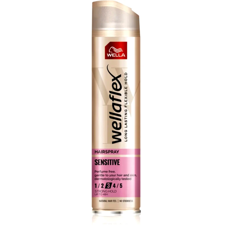 Wella Wella Wellaflex Sensitive λακ μαλλιών για μέτριο κράτημα χωρίς άρωμα 250 ml