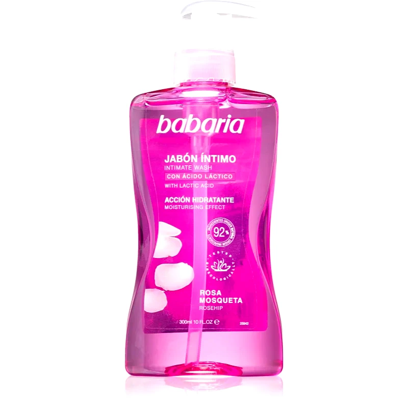 Babaria Babaria Rosa Mosqueta γυναικείο αφρόλουτρο προσωπικής υγιεινής με εκχυλίσματα απο άγρια τριαντάφυλλα 300 ml