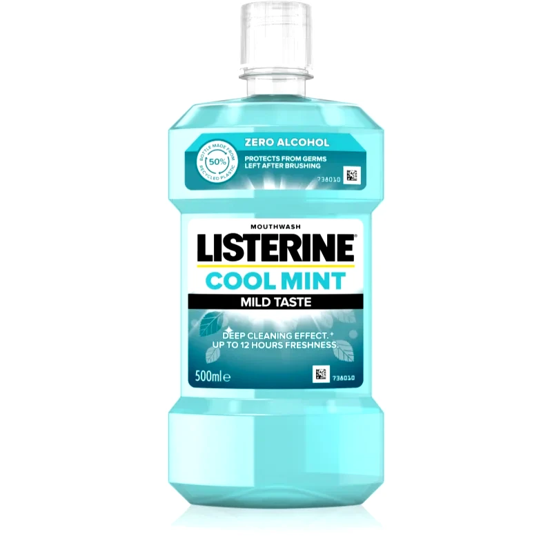 Listerine Listerine Cool Mint Mild Taste στοματικό διάλυμα χωρίς αλκοόλ γεύση Cool Mint 500 ml