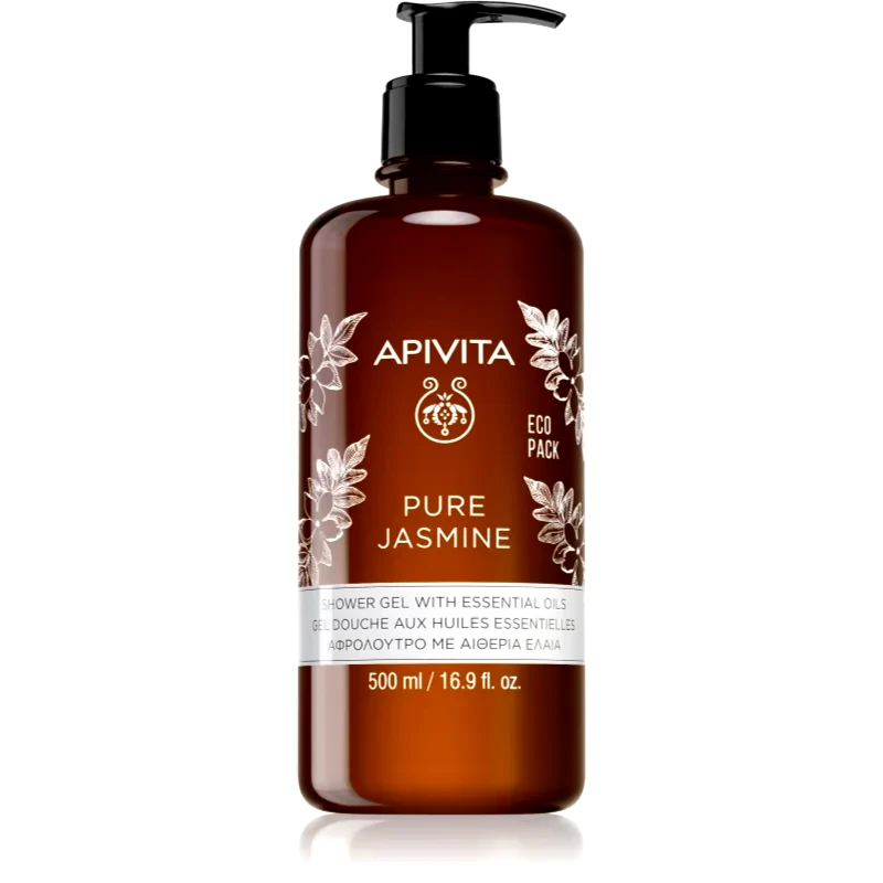 Apivita Apivita Pure Jasmine Shower Gel ενυδατικό τζελ ντους με αιθέρια έλαια 500 ml