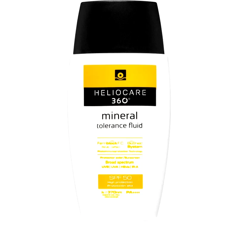 Heliocare Heliocare 360° Mineral Tolerance Fluid μεταλλικό προστατευτικό υγρό για πρόσωπο SPF 50 50 ml