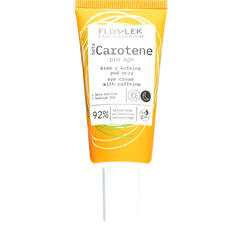 FlosLek Laboratorium FlosLek Laboratorium Beta Carotene κρέμα ματιών κατά του πρηξίματος και των ρυτίδων με καφείνη 30 ml